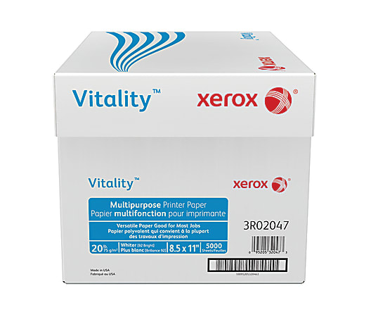 Xerox® Vitality™ Pastel Color Multi-Use Printer & Copier Paper, Letter Size  (8 1/2 x 11), 200000 Sheets Total, 20 Lb, FSC® Certified, 30% Recycled,  Pink, 500 Sheets Per Ream, Case Of 10